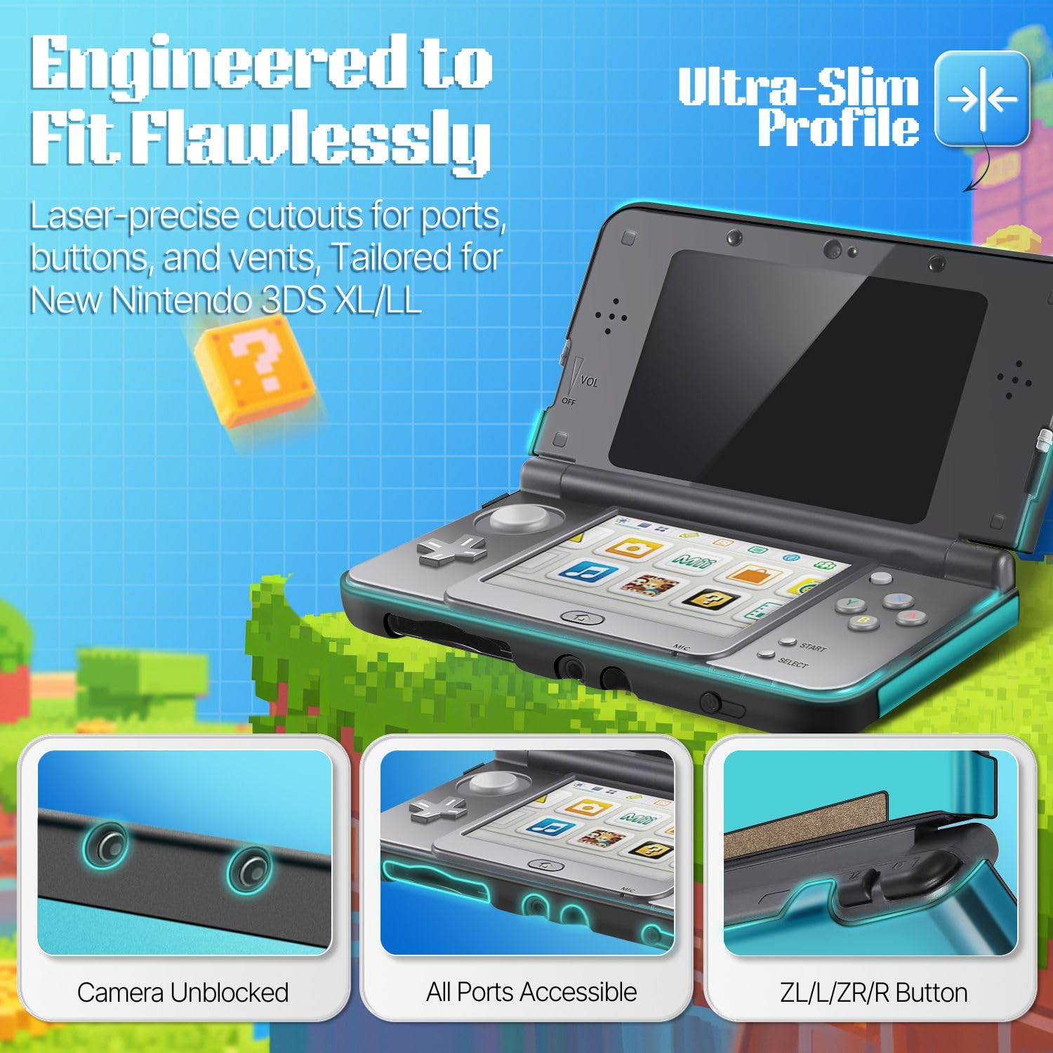 TNP Protective Case Compatible with Nintendo NEW 3DS XL LL 2015